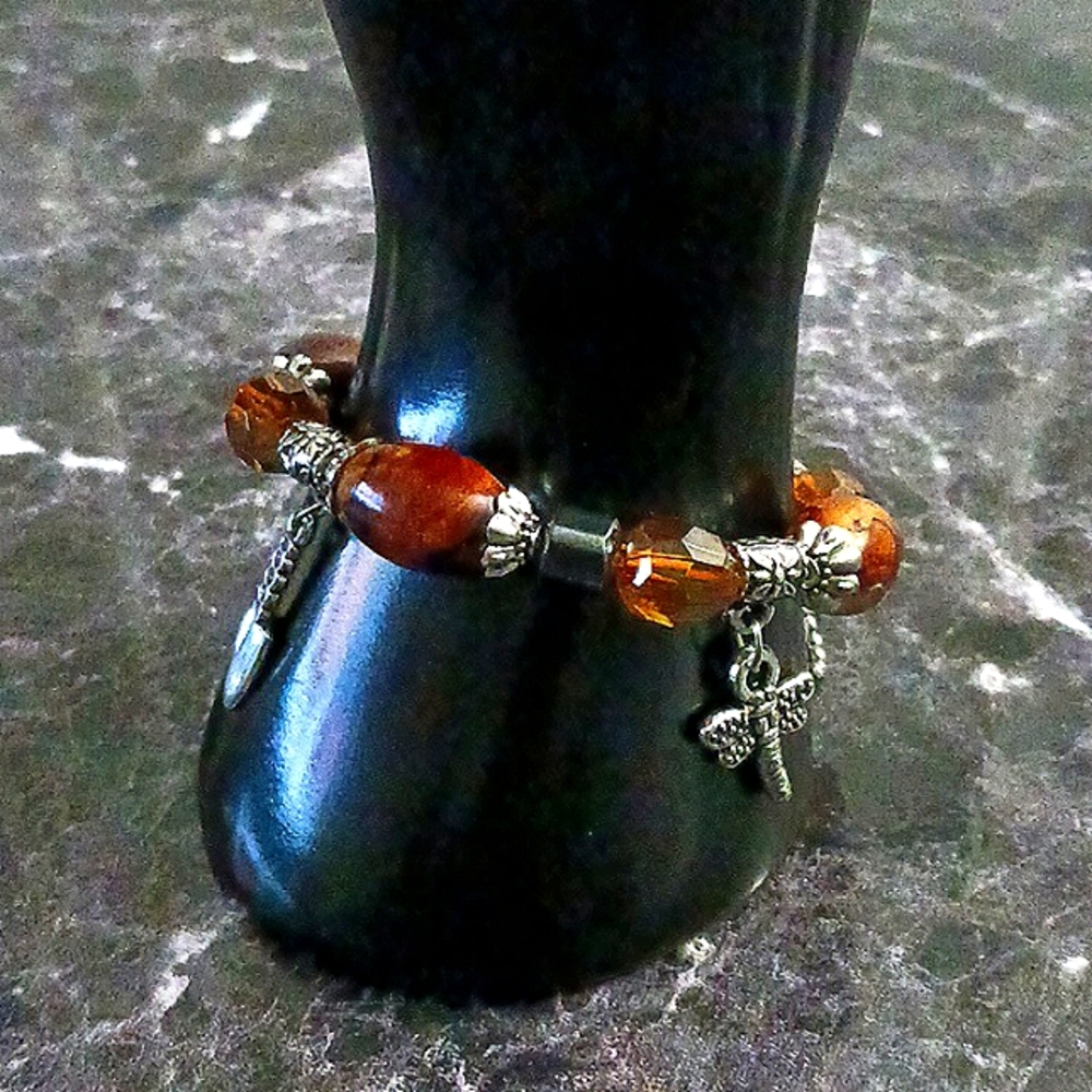 BoHo Beaded Charm Bracelet